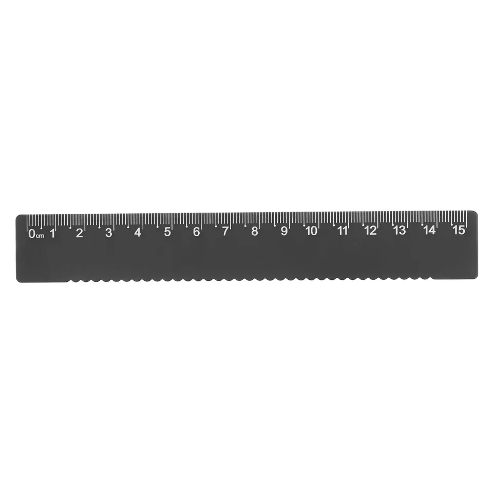 sourcingmap Industrial règle alu 15 cm noire bord ondulé