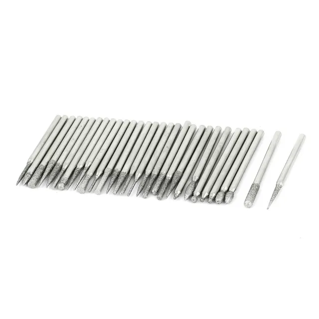 Sourcingmap Fraise Diamant Tige 3mm 30 pcs Coffret Meulage