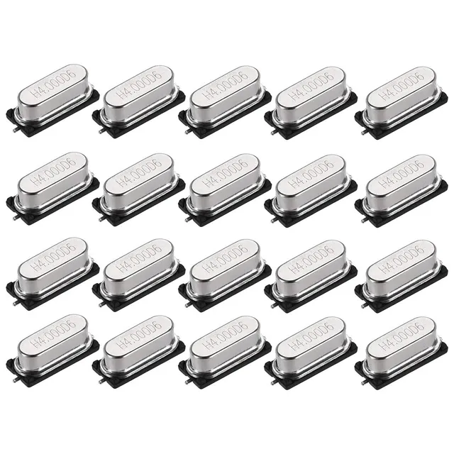 sourcing map Oscillateur Quartz 4MHz 20Pcs CMS 49SMD