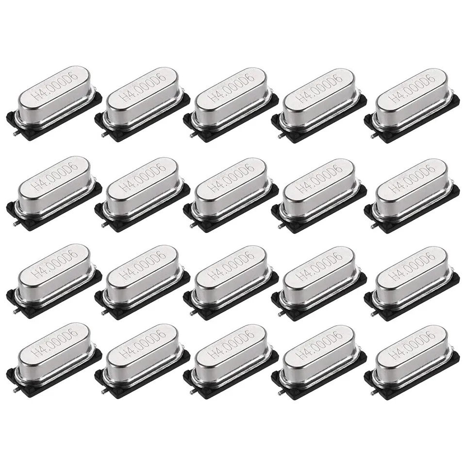 sourcing map Oscillateur Quartz 4MHz 20Pcs CMS 49SMD