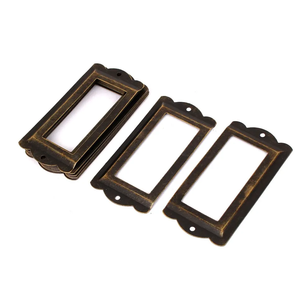 Sourcing Map Porte-Étiquette Métal Bronze 85mm 10pcs