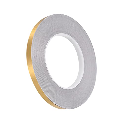 sourcing map Ruban Adhésif Carrelage Doré 8mm x 50m