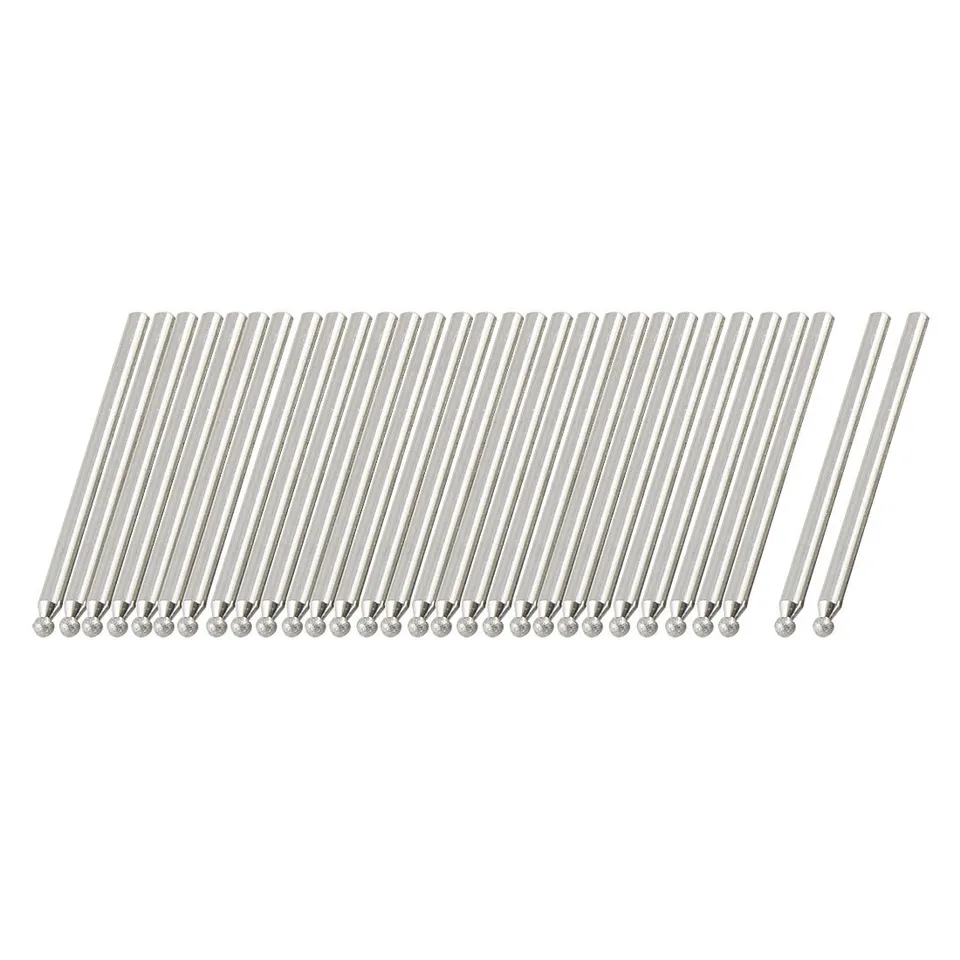 sourcingmap Pointe diamantée boule 2,3 mm tige 3 mm 30 pièces