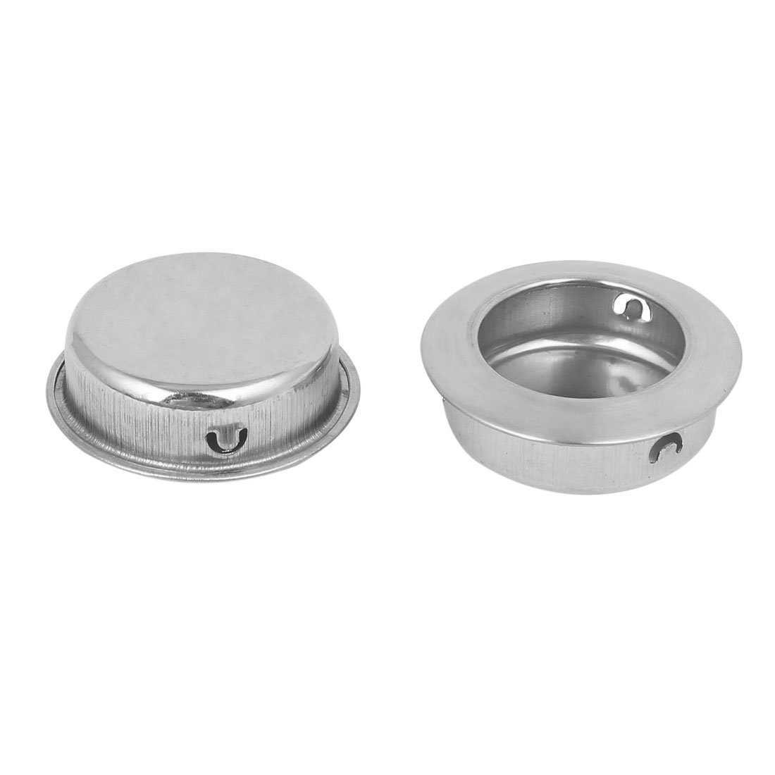 Sourcing Map Poignée Encastrée Ronde Inox 35 mm Lot 10