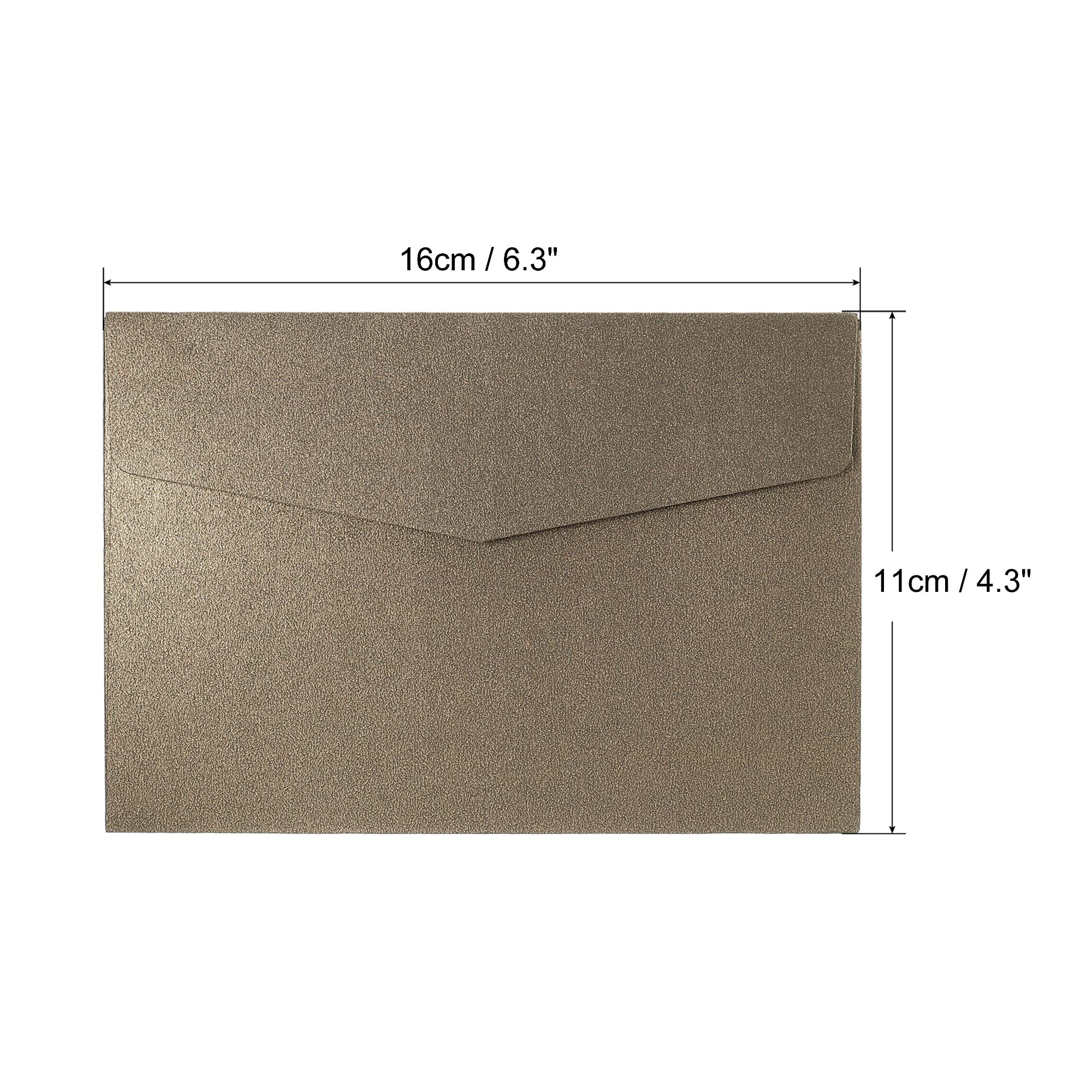 sourcing map Enveloppe 11x16 cm Marron Lot 25 Invitation