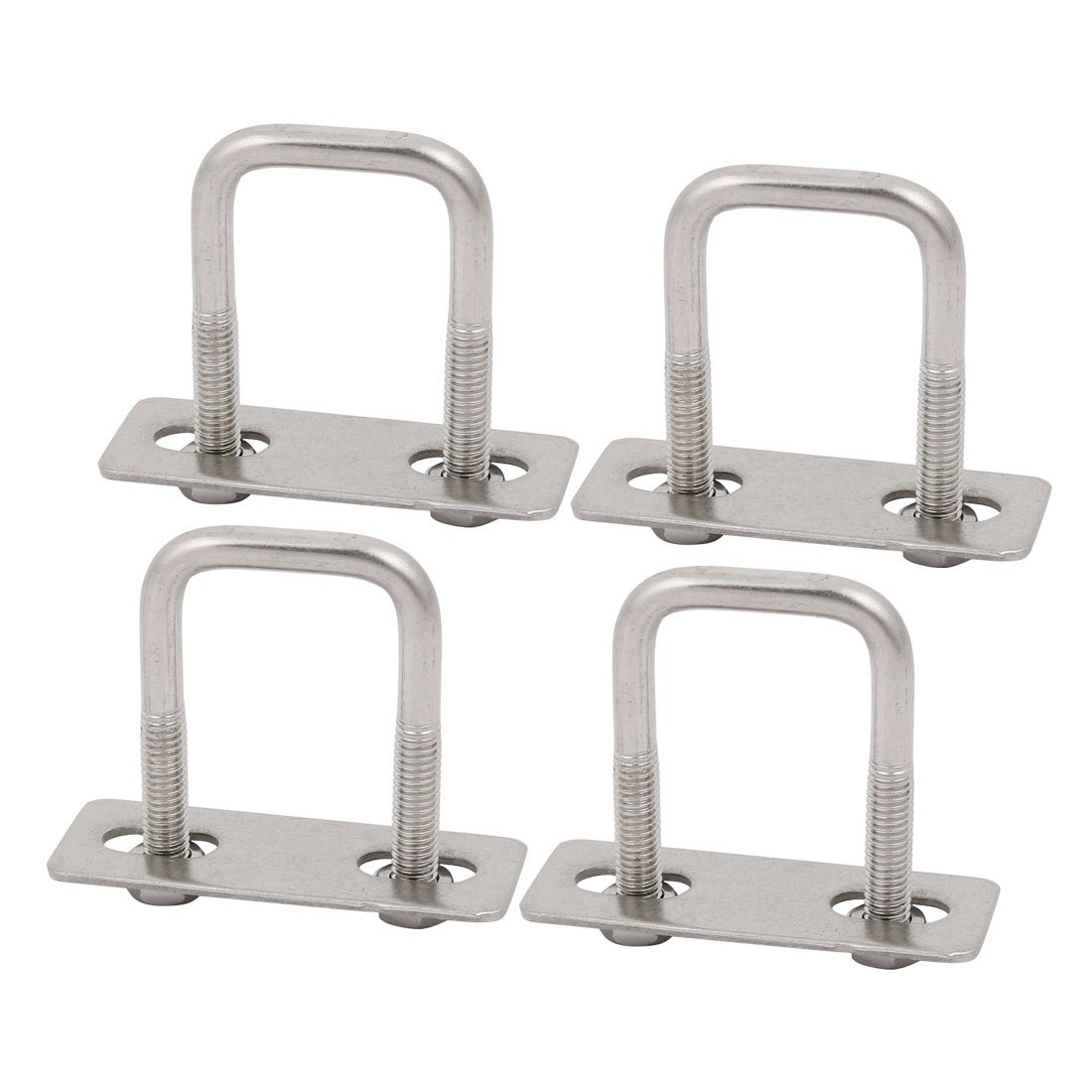 SOURCINGMAP Boulon U inox M6 50mm lot de 4 + plaques