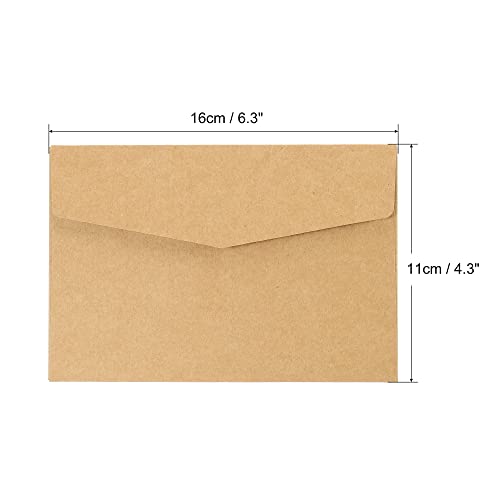 sourcing map Enveloppe carte jaune 11x16 cm lot de 25