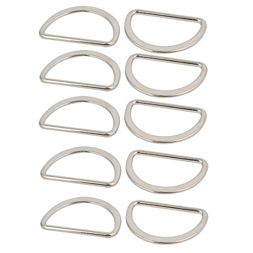 Sourcingmap Home & Garden anneau en D 40mm argent lot de 10