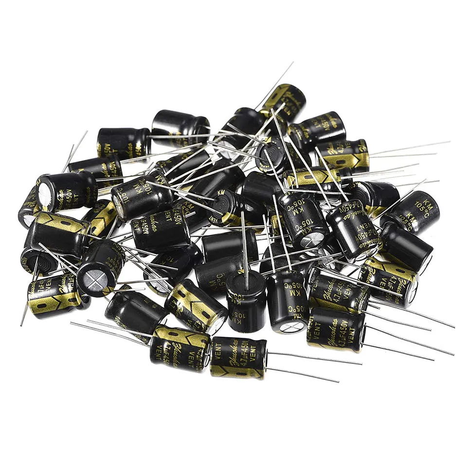 sourcing map 4.7uF 450V condensateur 50 pcs 10x13mm 105°C