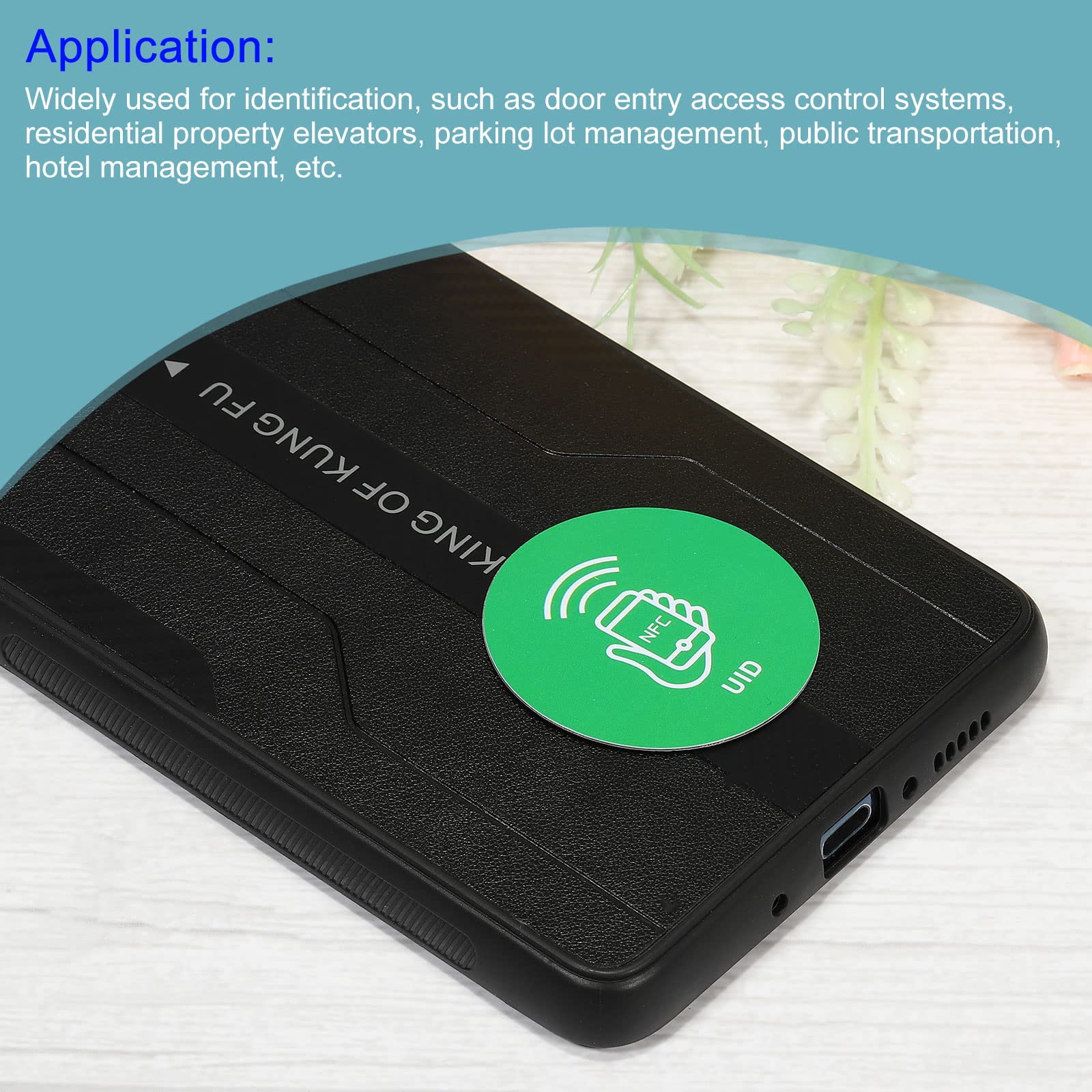 sourcingmap Office Étiquette NFC autocollant vert 13,56MHz lot 4