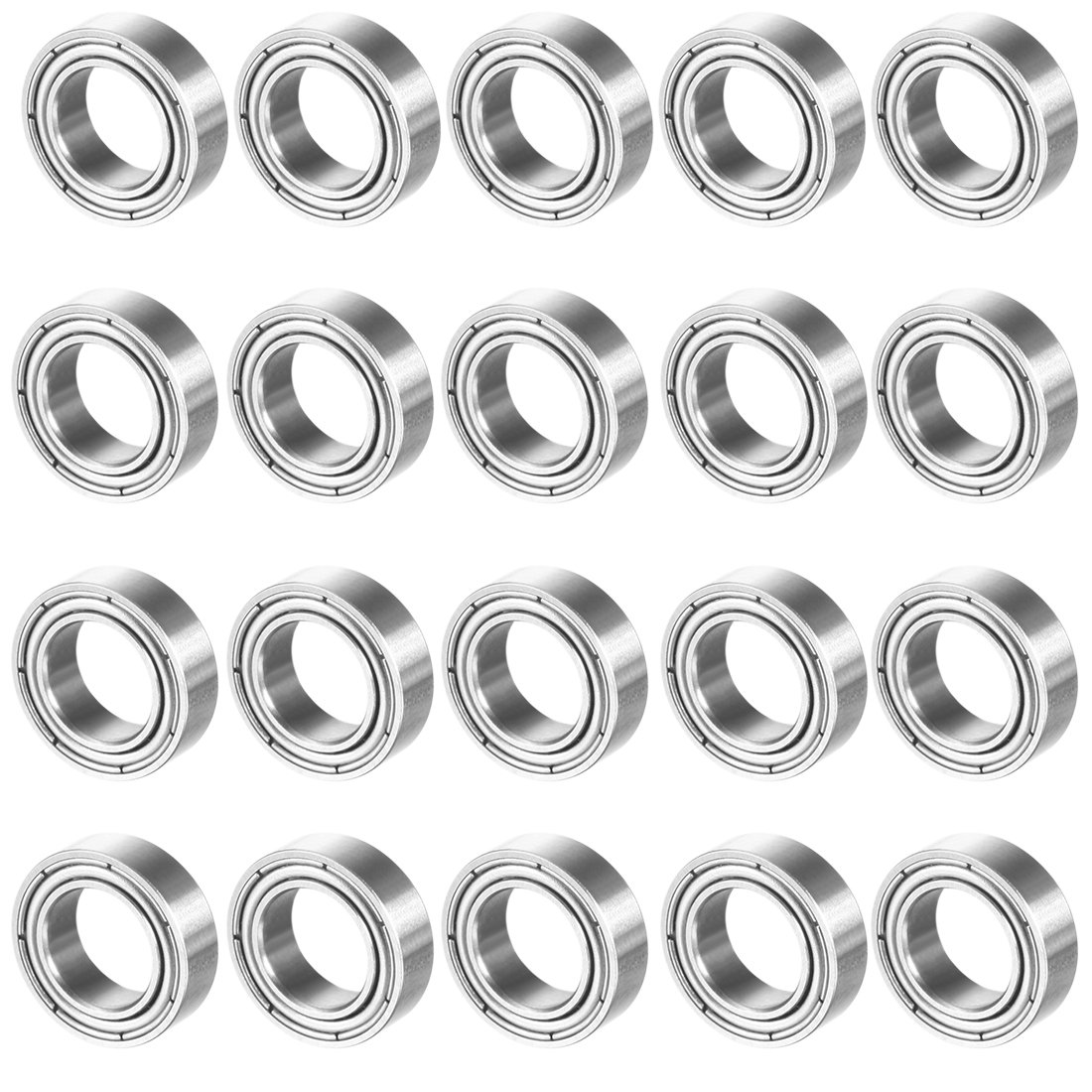 Sourcing Map roulement MR52ZZ 2x5x2,5mm 20 pcs acier