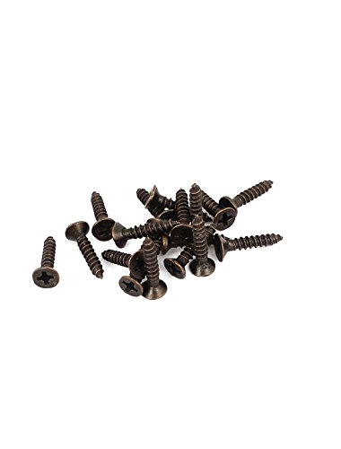 sourcing map Porte-étiquette métal 70 mm bronze lot 8