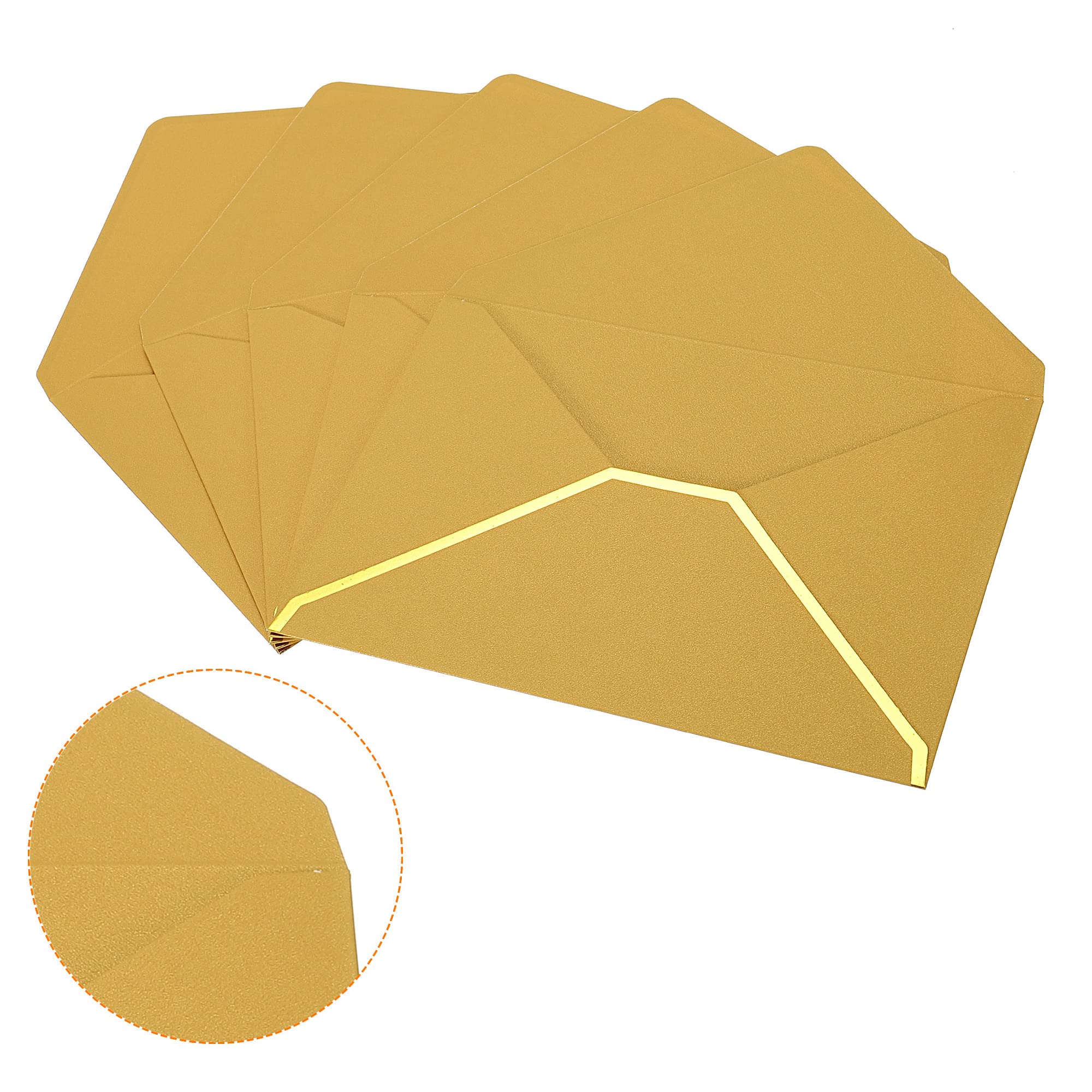 sourcing map Enveloppe B6 Doré 13x18cm Lot 10 Rabat V
