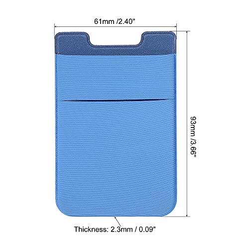 Sourcing Map Porte-Carte Téléphone Spandex 2 Pièces Bleu Foncé