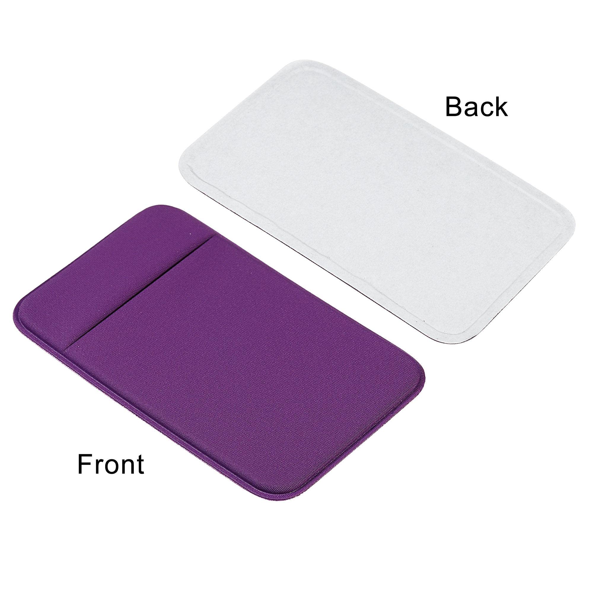 Sourcing Map porte-carte adhésif gris marron violet x3