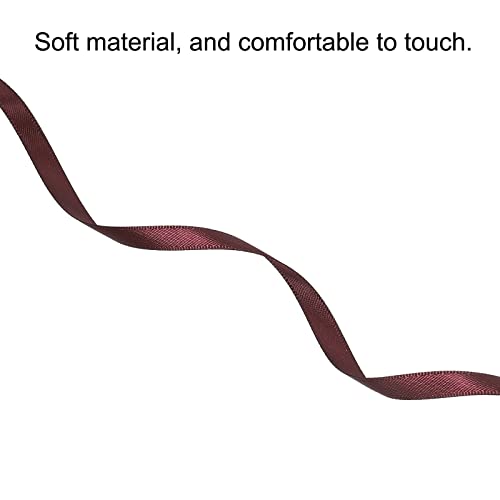 Sourcing Map Ruban Satin Rouge Violet 7 mm x 91,4 m Rouleau
