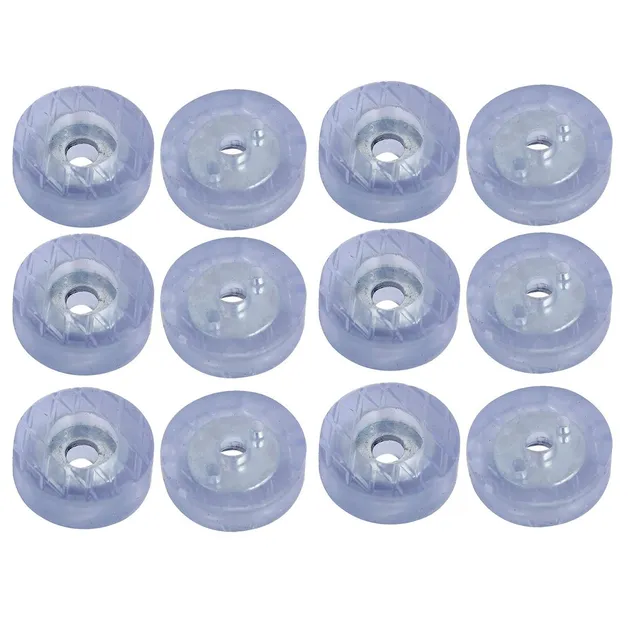 SOURCINGMAP Patin meuble rond 18x7mm caoutchouc 12pcs