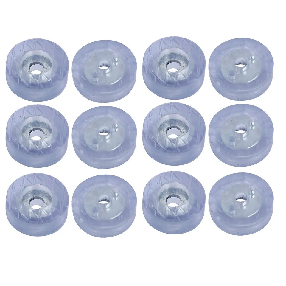 SOURCINGMAP Patin meuble rond 18x7mm caoutchouc 12pcs