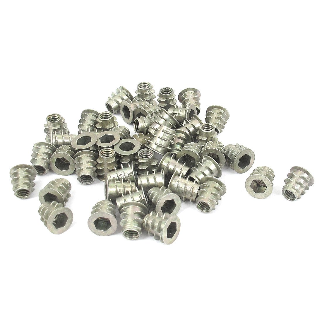 sourcingmap Home Insert Écrou M5x10mm Métal 50pcs
