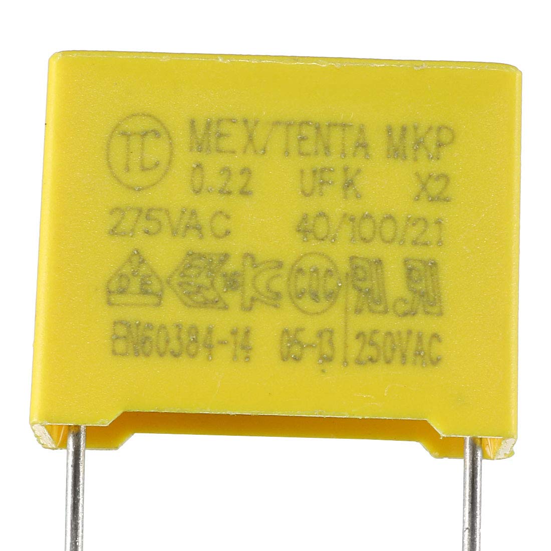 sourcing map condensateur X2 0.22uF 275V AC MKP 10 pcs jaune
