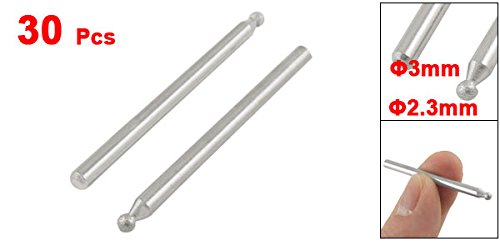 sourcingmap Pointe diamantée boule 2,3 mm tige 3 mm 30 pièces