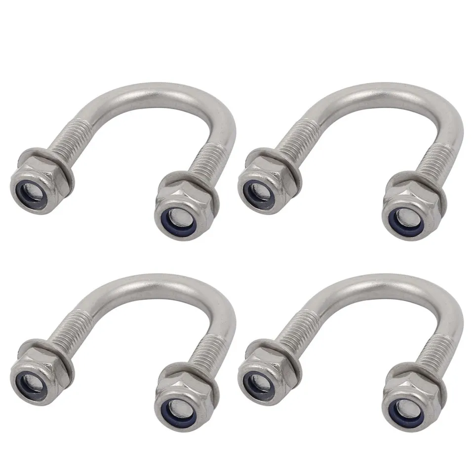 sourcing map Boulon en U M6 Inox 20mm Tuyau x4