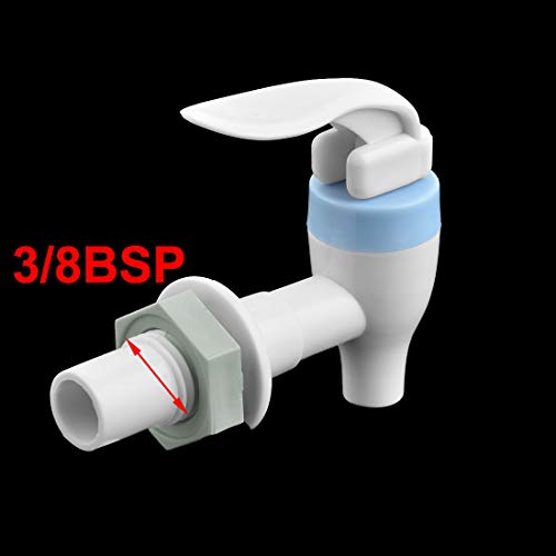 SOURCINGMAP Industrial robinet distributeur eau plastique blanc bleu 2pcs