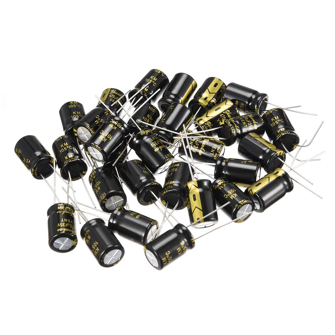 Sourcing Map Condensateur Électrolytique 470uF 35V 10x15mm Lot 30