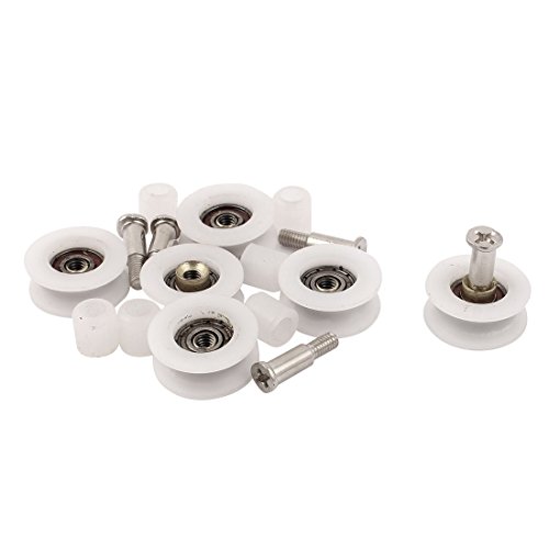 sourcing map Roulette porte coulissante 22mm lot 6