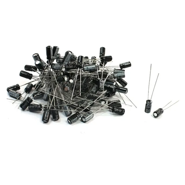 sourcing map Industrial 10uF 25V condensateur radial 100 pcs