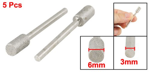 Sourcingmap 45 mm fraises diamantées cylindriques 6 mm lot 5