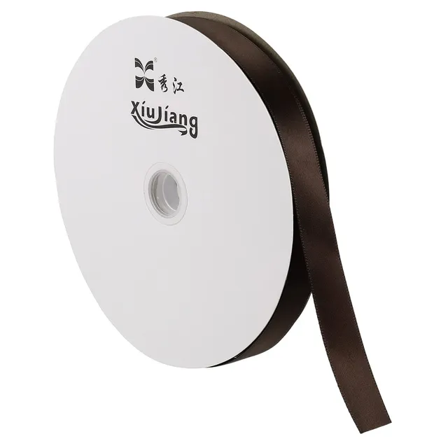 sourcing map ruban satin 20mmx91,4m marron foncé
