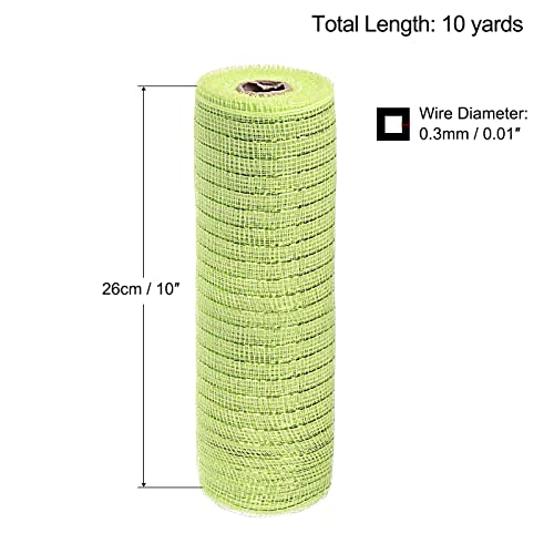 Sourcing Map Toile Jute Ruban Déco Vert 26cm x 9m