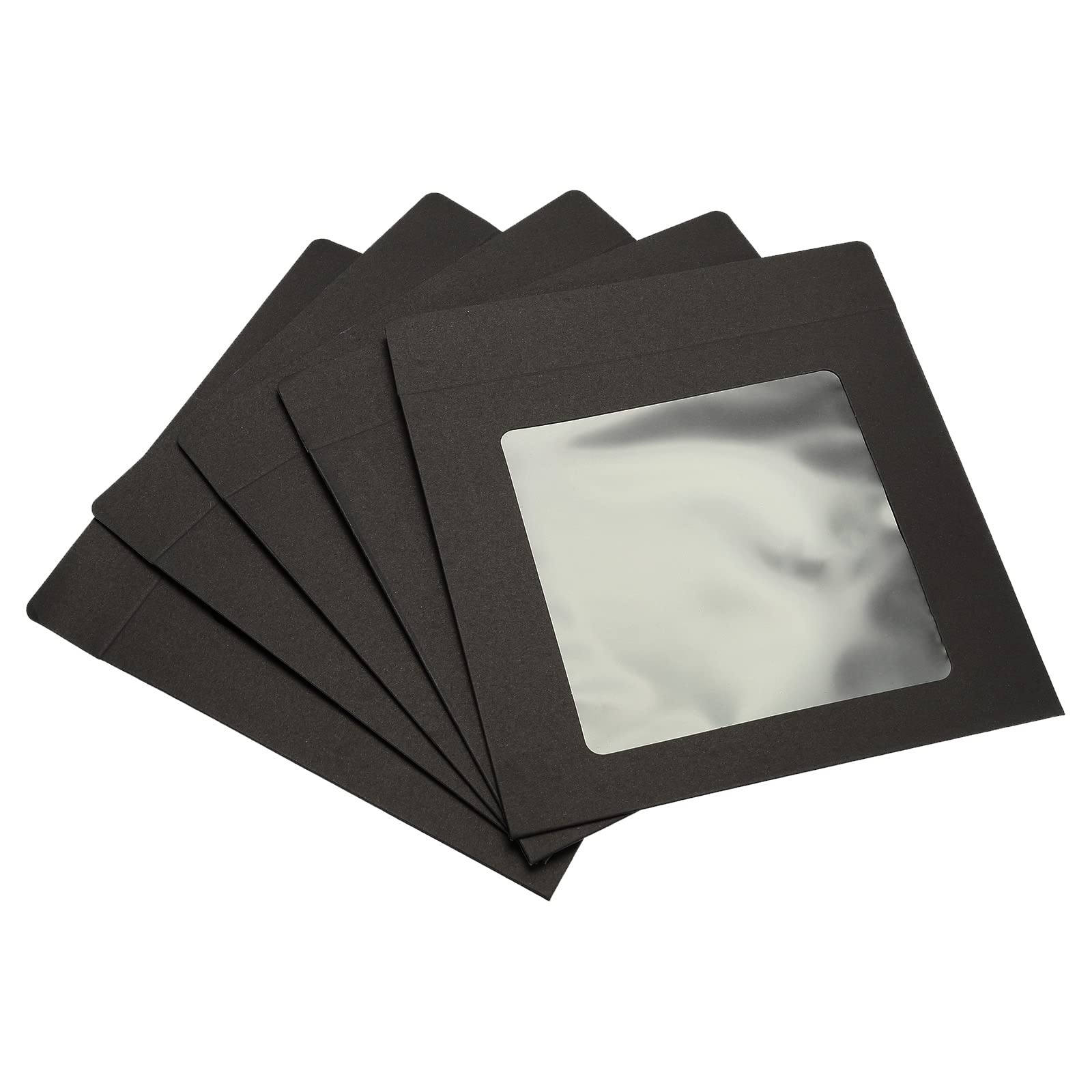 Sourcing Map 18x16 Enveloppe Fenêtre Noire Simple Face x10