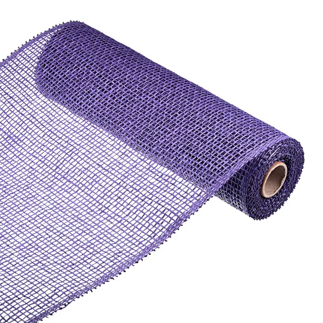 sourcing map Home Garden ruban toile jute violet 10 pouces 5 yards