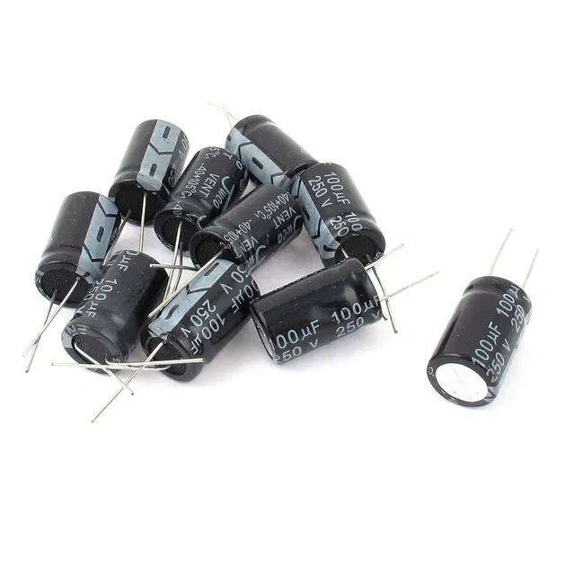 sourcing map condensateur electrolytique 100uF 250V lot 10