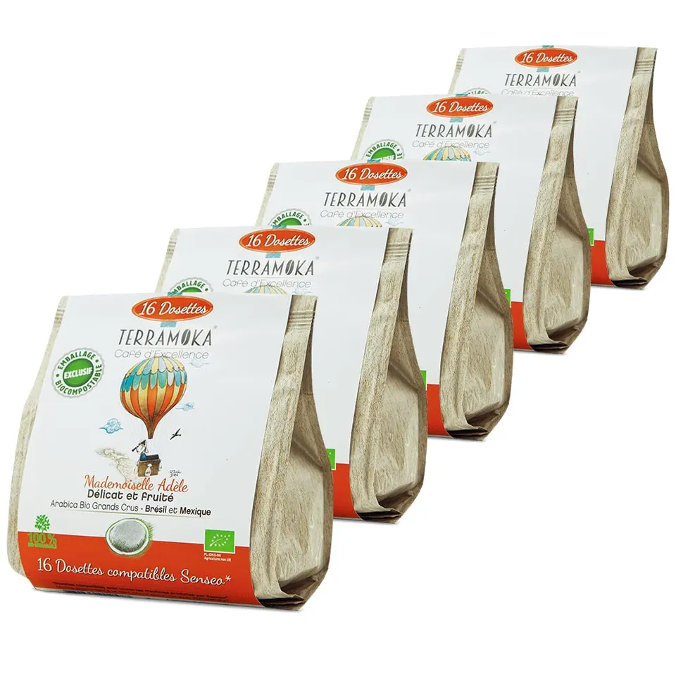 Terramoka Mademoiselle Adèle dosette Senseo bio x80 arabica