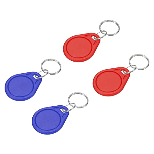 Sourcingmap Porte-clés RFID UID 13,56 MHz rouge bleu lot 4