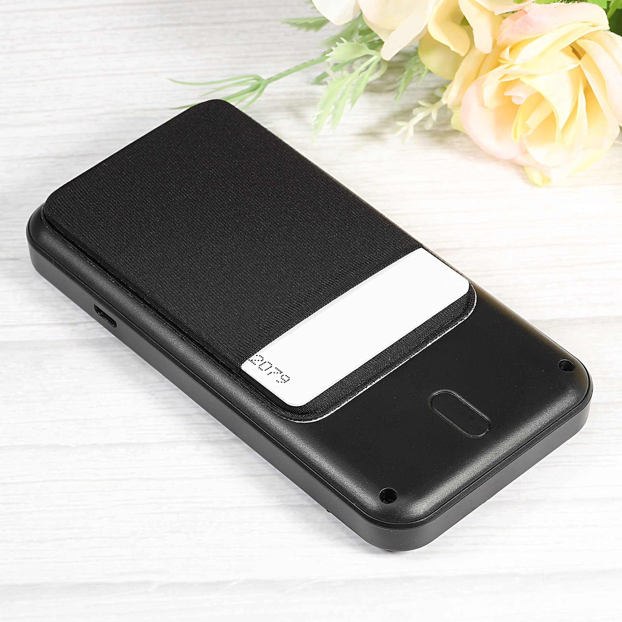 Sourcing Map Electronics porte-carte téléphone noir lot 3 spandex