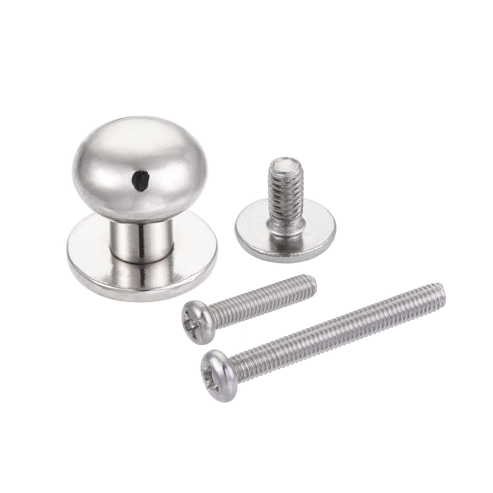 sourcing map Home & Garden bouton meuble 9mm argenté lot 10 zinc