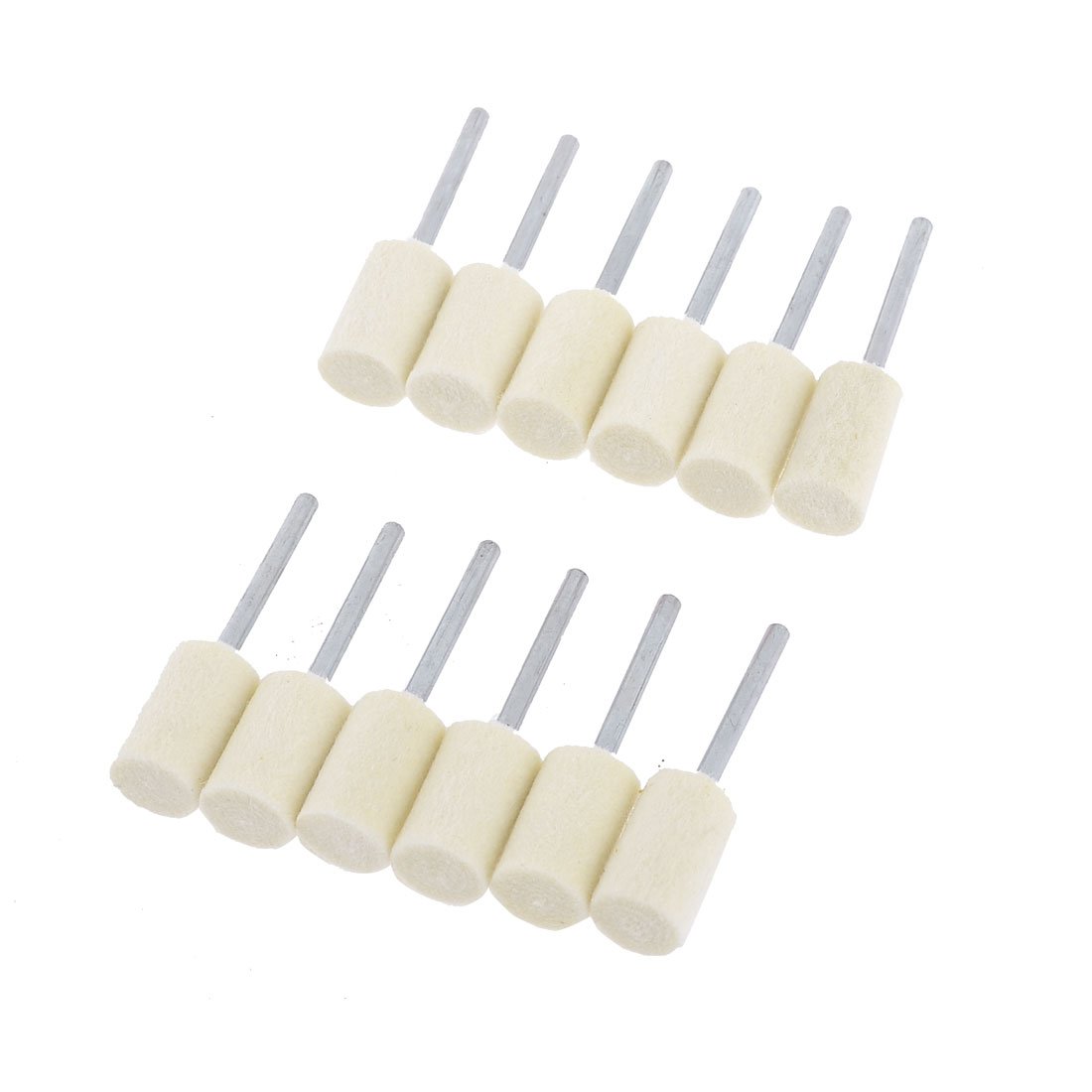 Sourcingmap Tampon Feutre Polissage 12 mm Tige 3 mm Lot 12