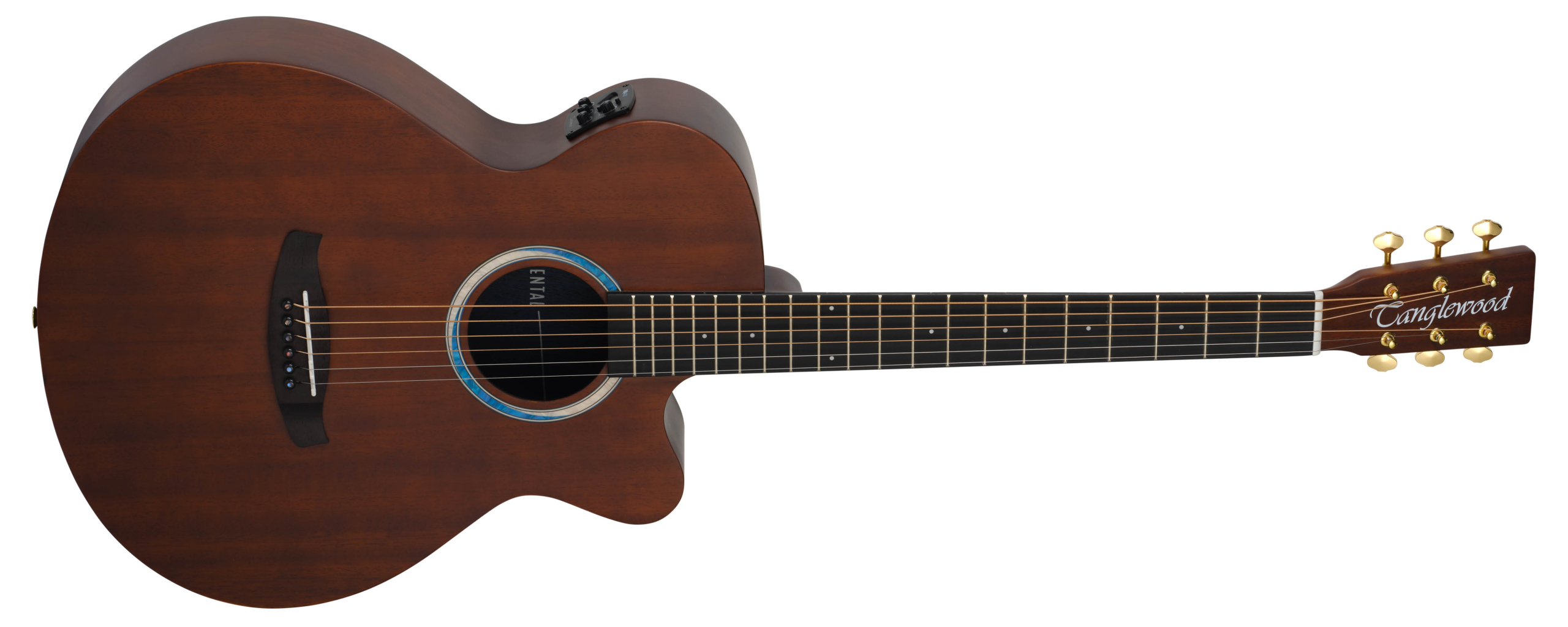 Tanglewood Elemental TE4CEBL guitare folk bleue pan coupé