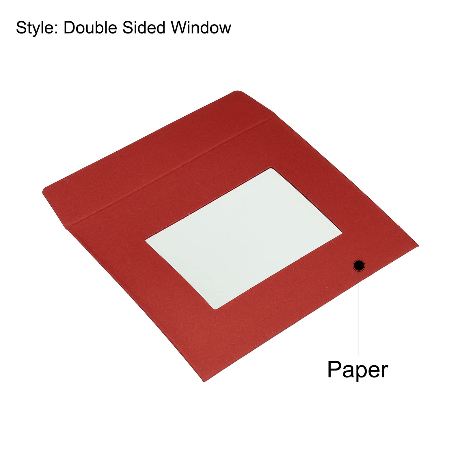 Sourcing Map 10x8 Enveloppe Fenêtre Rouge Double Face x10