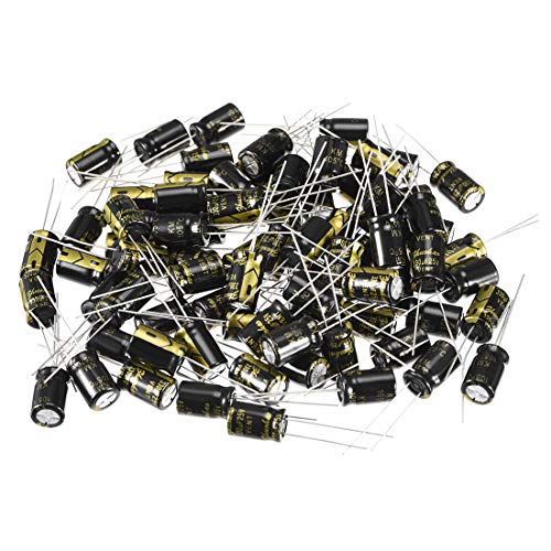 sourcing map 330uF 25V condensateur électrolytique 80pc 8x12mm