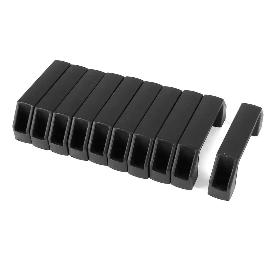 Sourcing Map Poignées tiroir plastique noir 11 cm lot 10