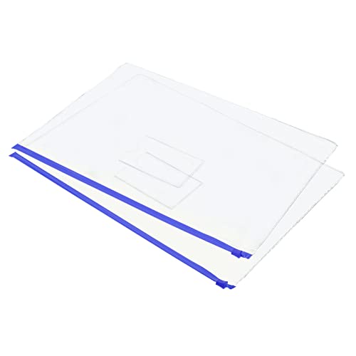 sourcing map A4 pochette zippée PVC bleue lot 40 imperméable