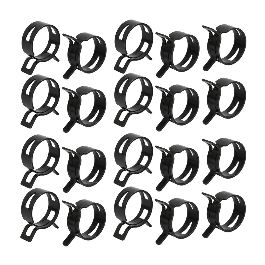Sourcing Map Collier Serrage Ressort 26mm Lot de 20 Noir
