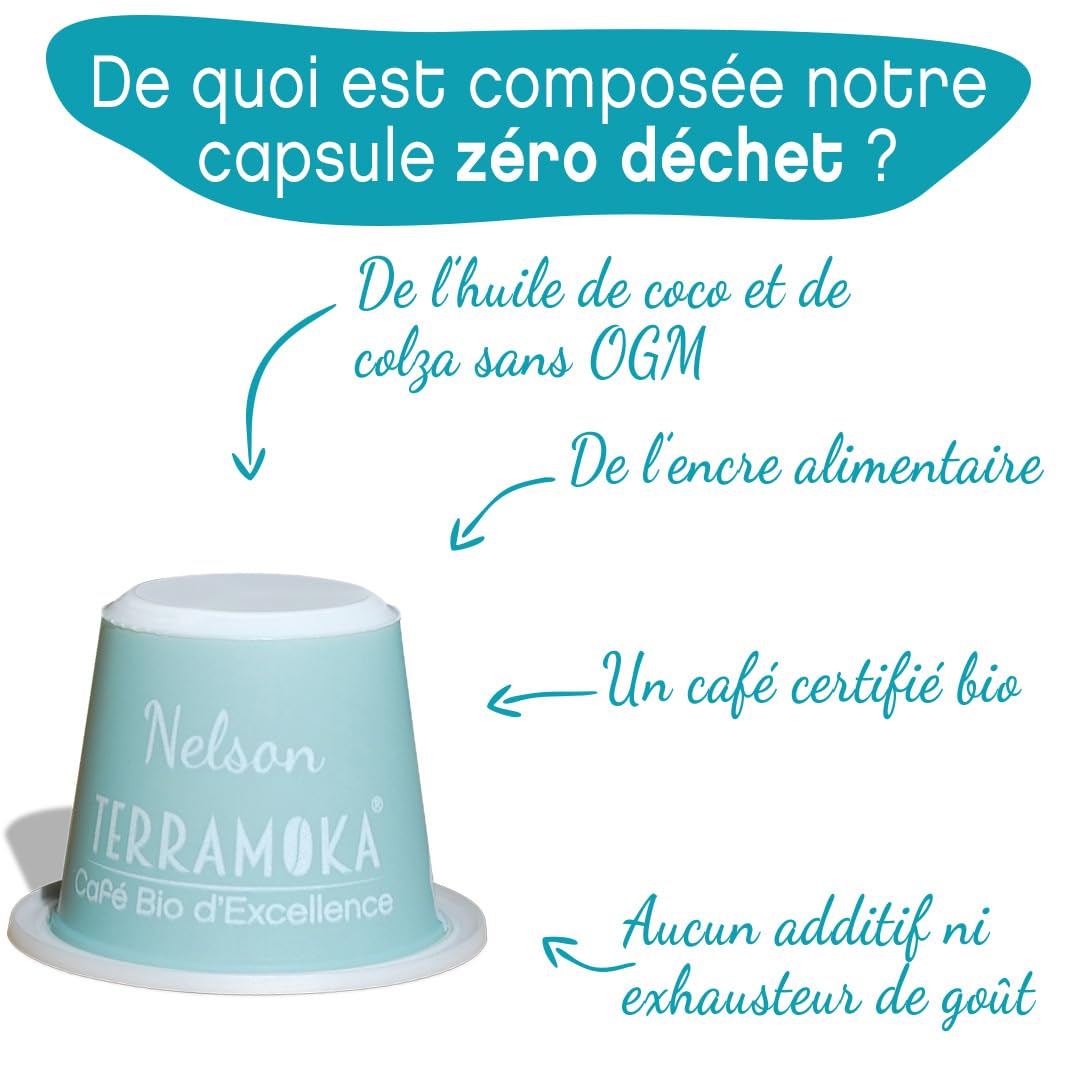 Terramoka Mister Nelson Capsules Décaféiné Bio 60 Arabica