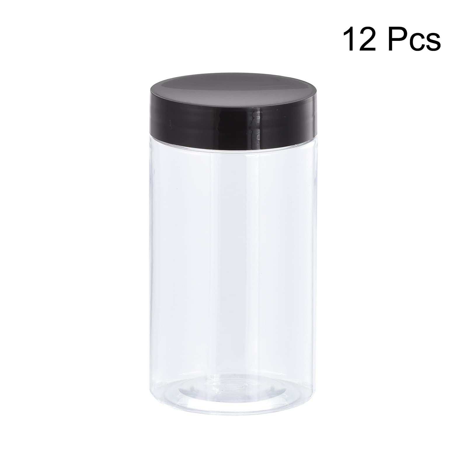 SOURCINGMAP pots ronds plastique 250ml lot 12 hermétiques