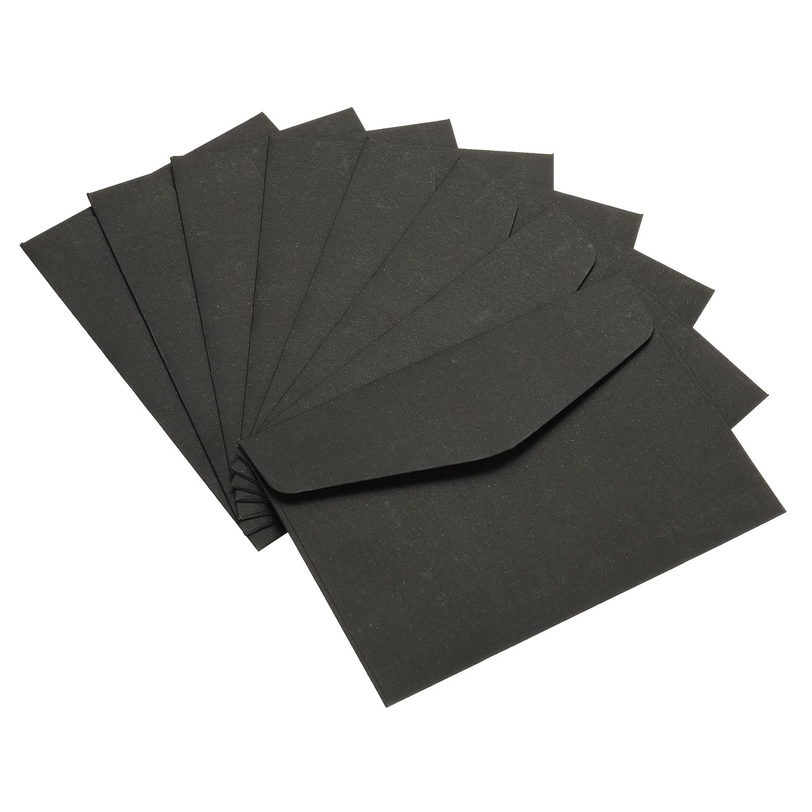 sourcing map Mini Enveloppes Noir 100 pcs 8,2x11,5cm papier